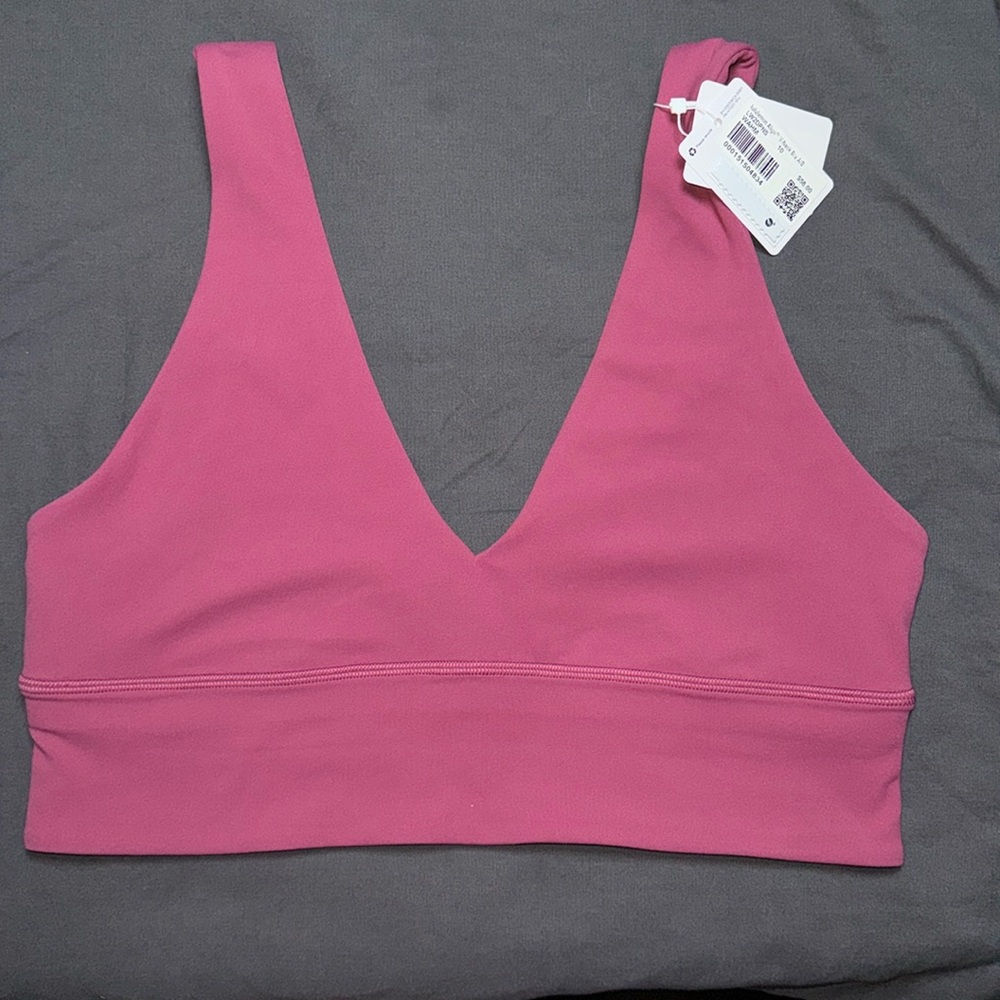 Lululemon Align V-Neck Bra *Light Support, A/B Cup. Color-WAHM (mauve)